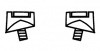 chrome hinge (pair)