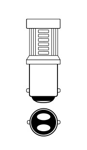 OSP BAY15d LED stop/tail 12v auto bulb