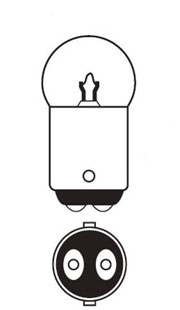 BA15d SBC double contact bulb image