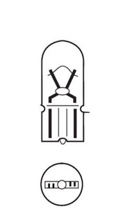 capless wedge type lamp bulb image