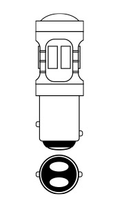 OSP BAY15d LED stop/tail 12v auto bulb