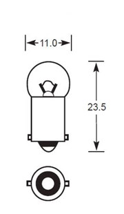 MCC BA9s G11 miniature bayonet cap car bulb