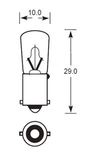 MCC BA9s G10 miniature bayonet car bulb