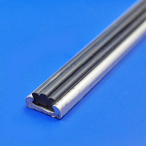 287 16mm aluminium strip with rubber insert Tread Strip