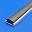 Aluminium strip with rounded filler rubber