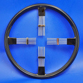 CA1339-14: Bluemel Brooklands pattern steering wheels - Black or Ivory - 14
