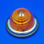 Amber indicator with glass lens