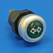 CA1235G2A: Panel mounted warning light - Green, Double Arrow symbol from £7.30 each
