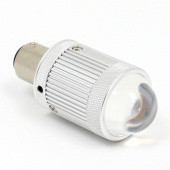 BA15DLED-H30L: Warm White premium 6, 12 & 24V LED Headlamp with LENS - SBC BA15D base from £30.58 each