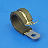 ZPRPC19: Rubber lined steel 'P' clip for 19mm diameter tube from £1.16 each