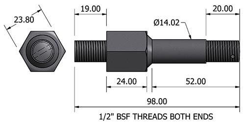 Chassis mounting bolt