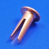654: Bifurcated copper split rivet from £3.14 pkt of 10