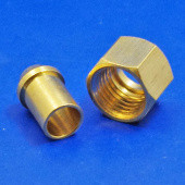 185: Solder type nut and nipple - 7/16