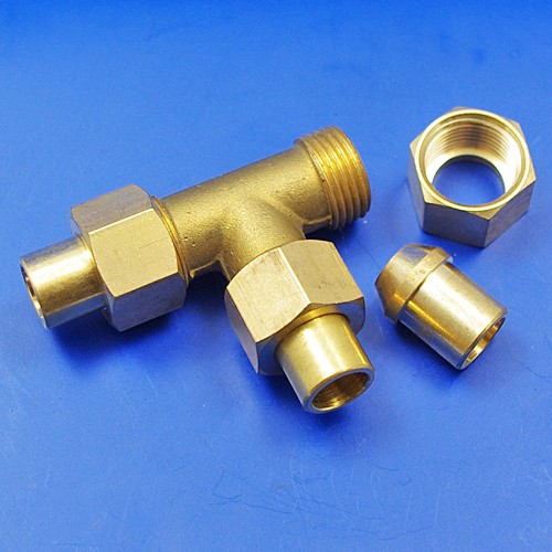 347 solder nut type tee piece 3/8BSP for 3/8 pipe Fittings Taps
