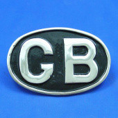 900NI: Oval GB plaque - Nickel plated from £50.00 each