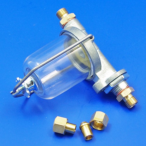 CA1026: glass bowl filter - in line - Fuel System - Vintage Car Parts