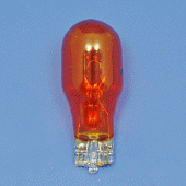 B921A-12: 12 Volt 21 Watt WEDGE T10 base capless AMBER indicator bulb from £1.91 each